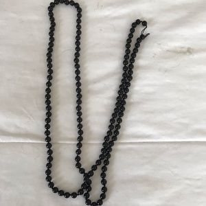 Black beaded necklace